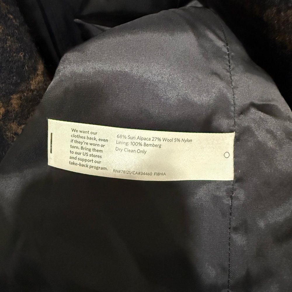 Eileen Fisher Wool Luxe Alpaca Plaid Oversized Coat - Picture 10 of 12